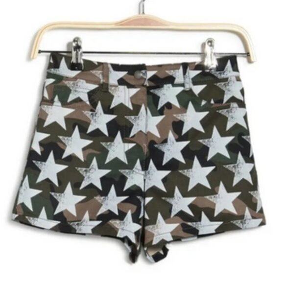 Valentino Denim Star Print Shorts size 4 - Picture 1 of 12